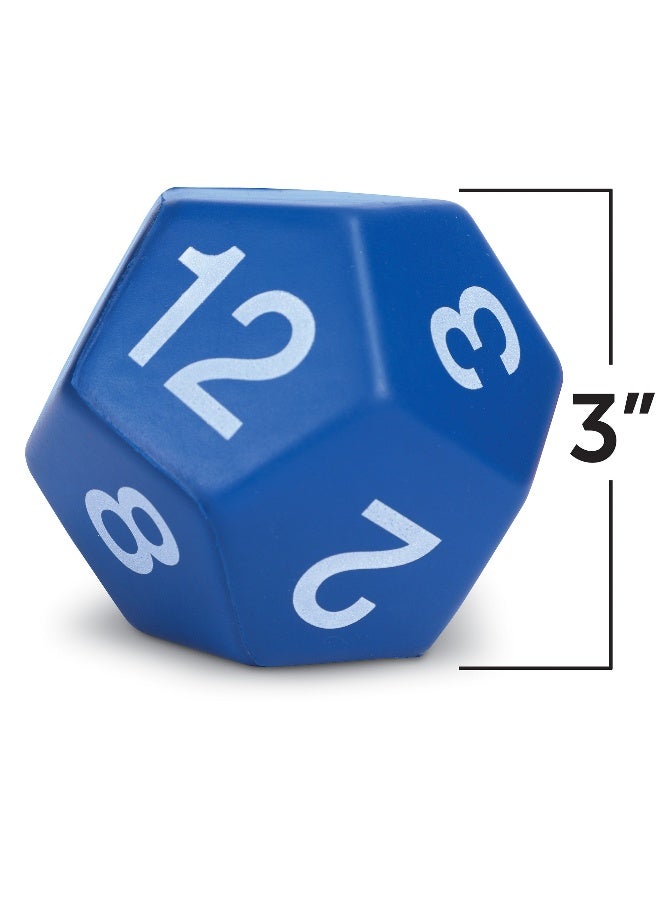 Learning Resources Jumbo Foam Polyhedral Dice (5-Piece Set, 7Cm, Multi-Color, Ages 5+) - Image 2