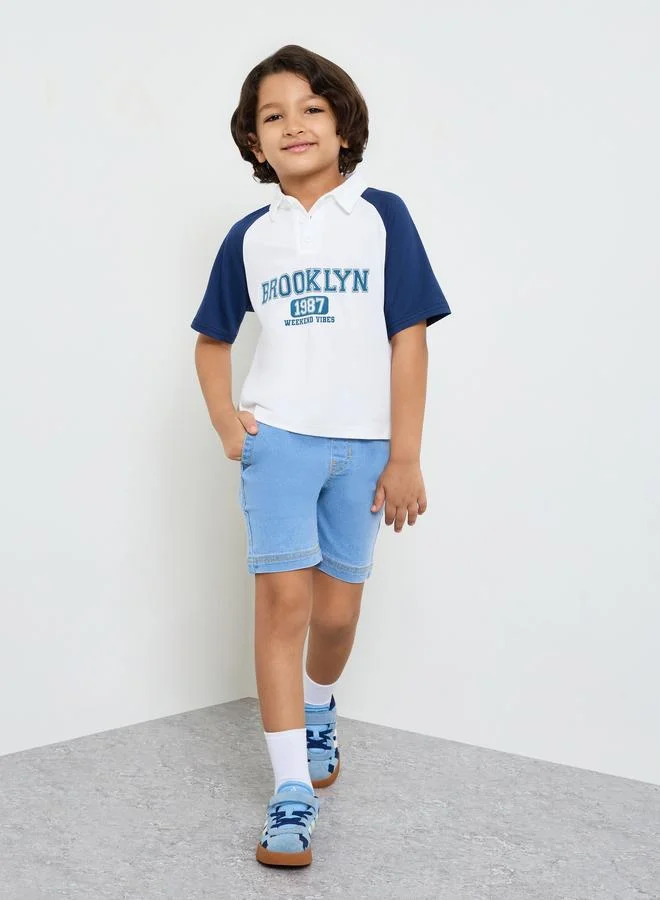 ستايلي Boys Plain Denim Shorts