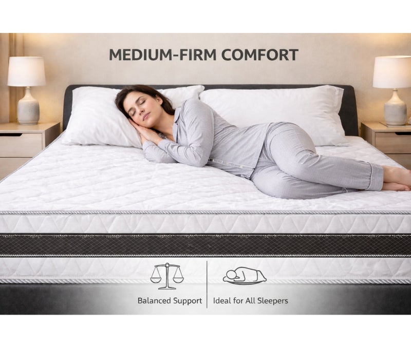 ريكسال هوم مرتبة Rexal Home Dream Gel بفوم ميموري مدعم بالجل المبرد – مرتبة تبريد، عزل الحركة، دعم طبي متوسط الصلابة، قماش فاخر، مقاس سنجل 100 × 200 × 25 سم - Image 4