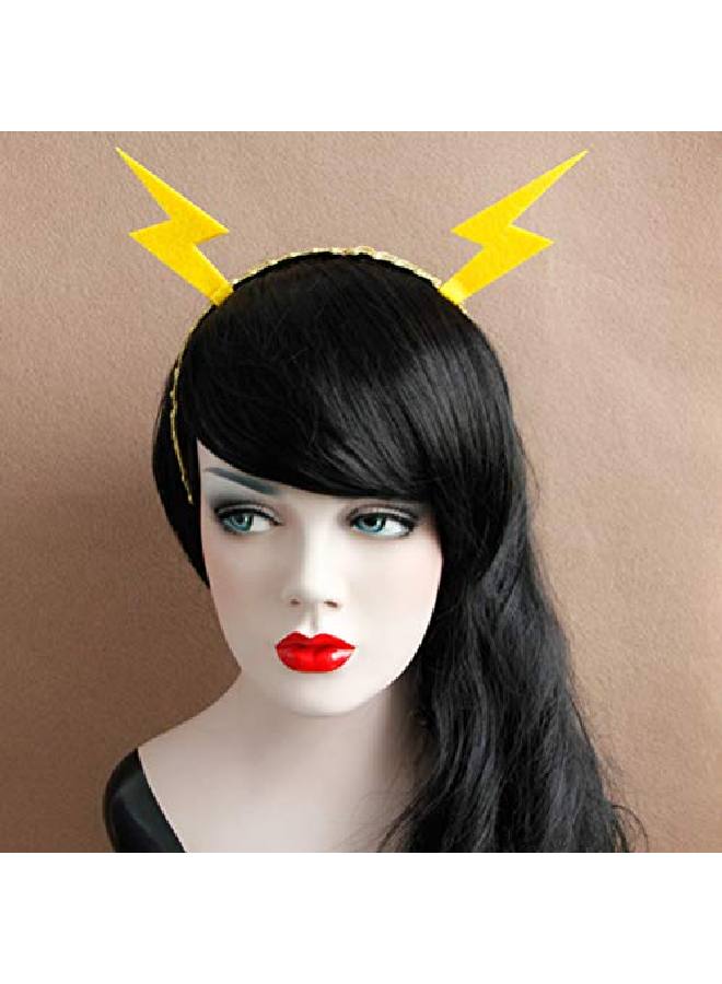 Leorx Flash Headband Yellow Lightning Hair Hoop Funny Hair Accessories For Party Festival - Image 4