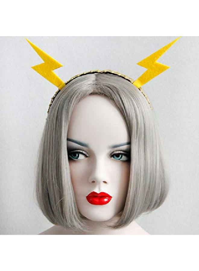 Leorx Flash Headband Yellow Lightning Hair Hoop Funny Hair Accessories For Party Festival - Image 5