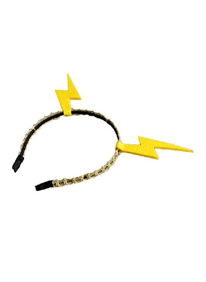 Leorx Flash Headband Yellow Lightning Hair Hoop Funny Hair Accessories For Party Festival - Image 2