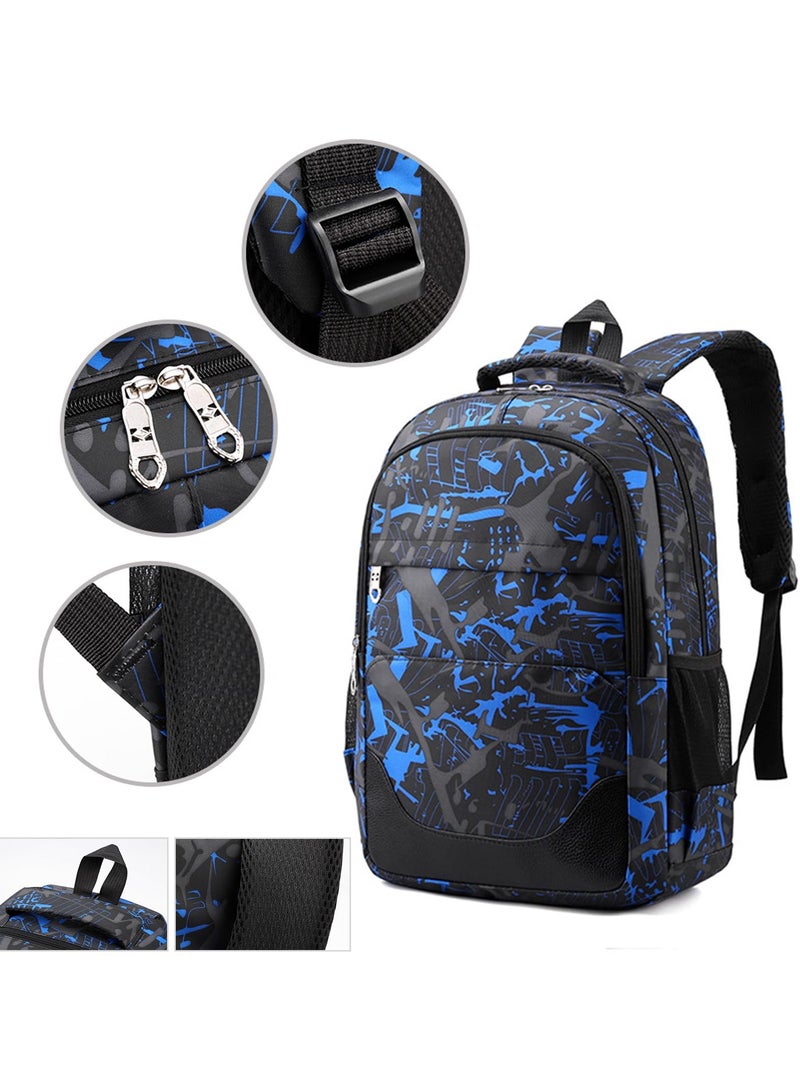 VUCATIN 3-Piece Backpack Kids School Backpack Teenagers School Bag Large Capacity Backpack Waterproof Backpack 3-in-1 School Bag Shoulder Bag and Pencil Case - Image 2