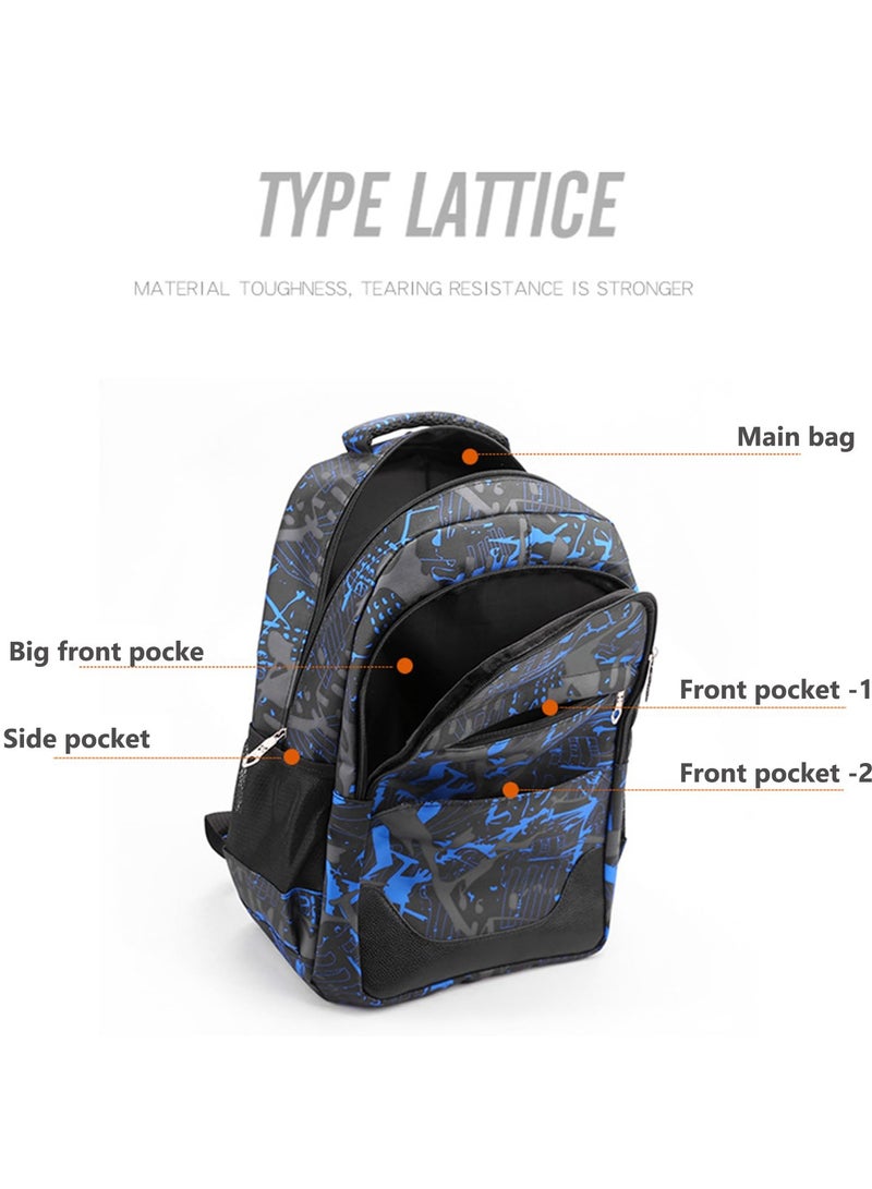 VUCATIN 3-Piece Backpack Kids School Backpack Teenagers School Bag Large Capacity Backpack Waterproof Backpack 3-in-1 School Bag Shoulder Bag and Pencil Case - Image 3