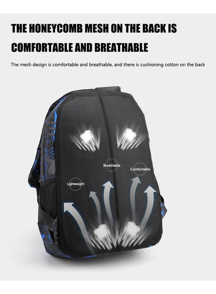 VUCATIN 3-Piece Backpack Kids School Backpack Teenagers School Bag Large Capacity Backpack Waterproof Backpack 3-in-1 School Bag Shoulder Bag and Pencil Case - Image 4
