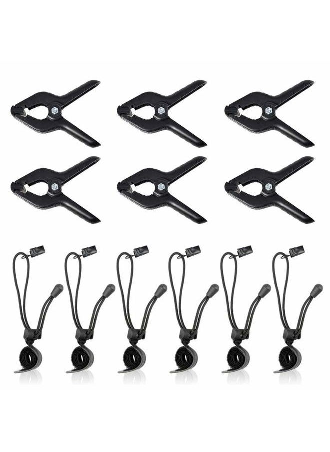 SLOW DOLPHIN Heavy Duty Spring Clamps and Background Clips for Muslin Backdrop, Photo Studio, Photography Backdrop Support（12 pcs）  - Image 1