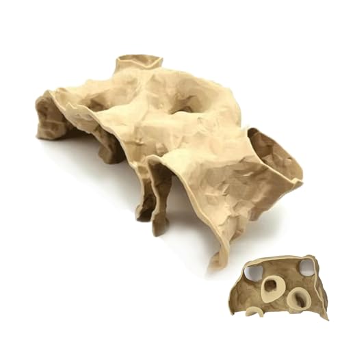 Xanadued Aquarium Decor, Natural Curve Under Gravel Tunnel Cave, Fish Cave for Aquarium, 3D Printed Fish Tank Tunnel Decor for Betta, Guppy, Shrimp, Cory, Small Cichlid (Medium) - Image 1