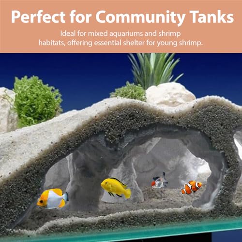 Xanadued Aquarium Decor, Natural Curve Under Gravel Tunnel Cave, Fish Cave for Aquarium, 3D Printed Fish Tank Tunnel Decor for Betta, Guppy, Shrimp, Cory, Small Cichlid (Medium) - Image 5