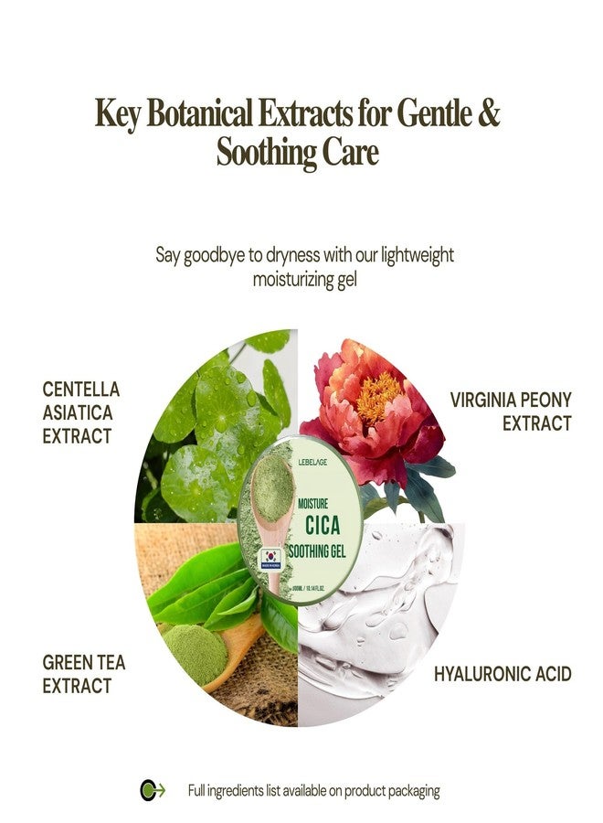 ليبلاج جل ليبيلاج الكوري للعناية بالبشرة، جل مرطب وملطف للبشرة والوجه والجسم، 300 مل | خفيف الوزن، سريع الامتصاص، غير لزج، يحتوي على خلاصة نبات السنتيلا الآسيوية (السيكا) | الشاي الأخضر | خلاصة الفاوانيا الفرجينية - Image 5