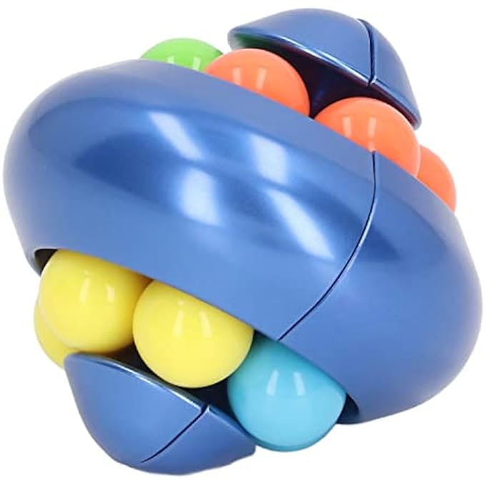 KOSDFOGE Rotating Ball Puzzle Toy Adult Teenager Portable Funny Stress Relief Bead Rotation Toy for Home Office(Gemstone Blue) - Image 5