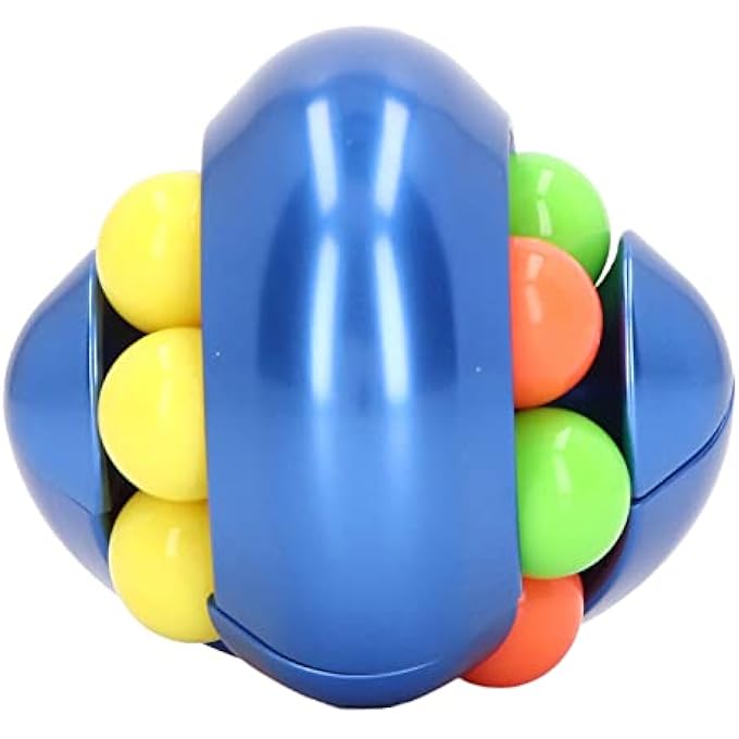 KOSDFOGE Rotating Ball Puzzle Toy Adult Teenager Portable Funny Stress Relief Bead Rotation Toy for Home Office(Gemstone Blue) - Image 3