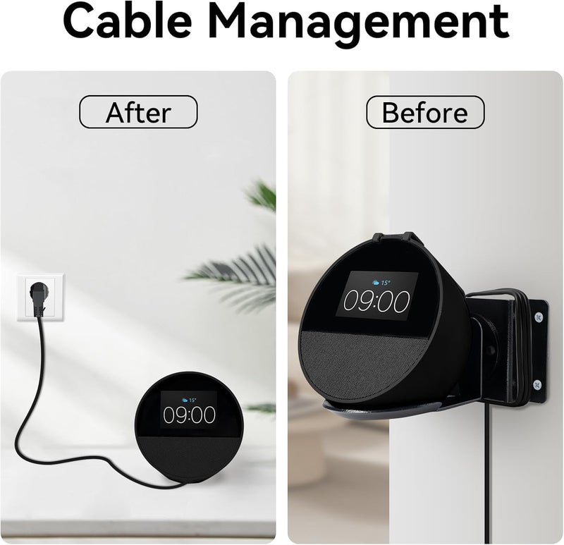 shinar Metal Wall Mount for Spot,Swivelling up to 360°, Tilts -50°/+50°, Mount Stand Wall Bracktet Accessories for Spot with Cable Management - Image 3
