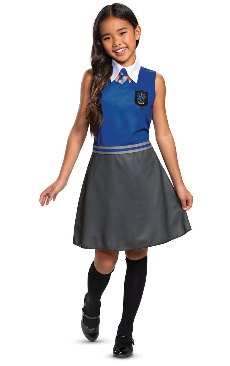 Disguise Harry Potter Ravenclaw Dress Classic Girls Costume, Blue & Gray, Kids Size Medium (7-8) - Image 1