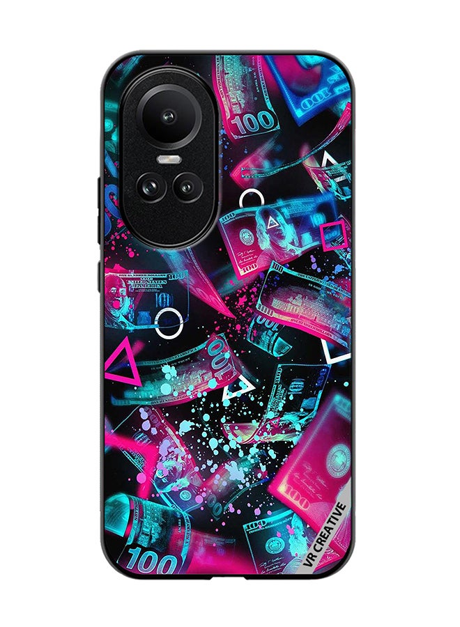 VR CREATIVE غطاء حماية لهاتف أوبو رينو 10 بتصميم متعدد الألوان - Image 1