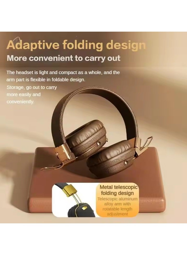 JBLTM Bluetooth noise-cancelling headphones, retro head-mounted Bluetooth headphones, Bluetooth 5.4, multi-EQ wireless music fashion headphones, ultra-long battery life, suitable for travel photography, sports, games, work  - Image 5