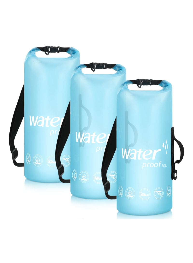 Generic Waterproof Dry Bag, 3PCS 5L Roll Top Transparent Dry Storage Bag Backpack, Lightweight Dry Pack, Storage Man Women Beach Swimming Bag for Travel Boating Kayaking Camping Beach Fishing Surfing - Image 1