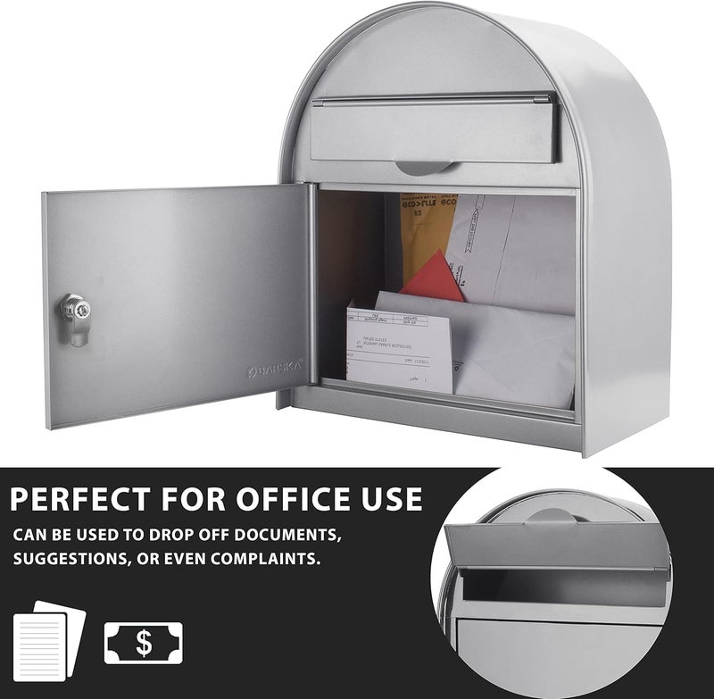 Barska Wall Mount MultiPurpose Locking Mail Suggestion Drop Box with Key Lock for Home Office Classroom - Image 4