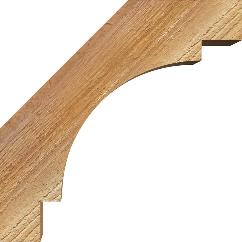 Ekena Millwork BRC04X10X10MRC00RWR 4"W x 10"D x 10"H Merced Rough Sawn Knee Brace, Western Red Cedar - Image 3