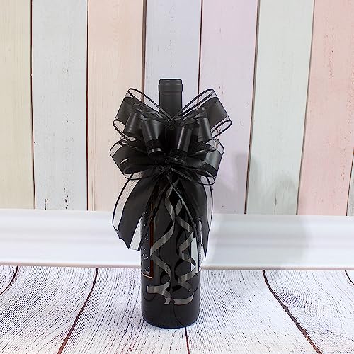 WEWILUCK Large Black Gift Bows - 15PCS Perfect bows for Gift Wrapping, Pull Bows for Man Present Decoration Birthdays Holiday and More(6 inches) - Image 5