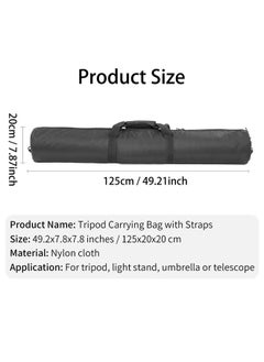 49in Padded Tripod Carrying Case Bag with Shoulder Strap for Light Stand, Boom Stand, Monopod, Umbrella and Other Photography Photo Studio Accessories