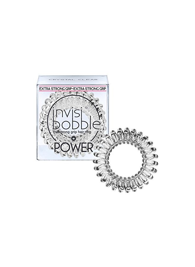 invisibobble Power Strong Grip Hair Ring Crystal Clear 14grams