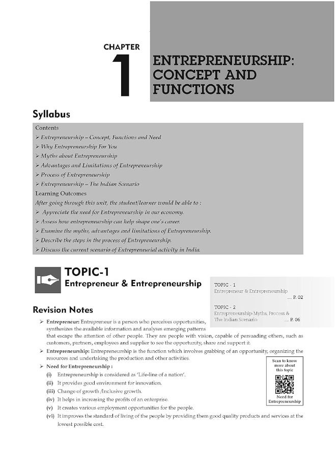 null - Oswaal CBSE Chapterwise & Topicwise Question Bank Class 11 Entrepreneurship Book (For 2023-24 Exam) - Image 1