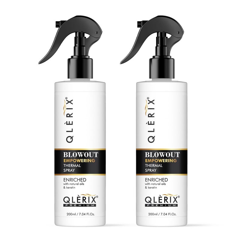 QLERIX Premium Pro Styling and Straightening Blowout Heat Protection Hair Spray No Sulfate No Parabean for men and women200 ml Pack of 1 - Image 1