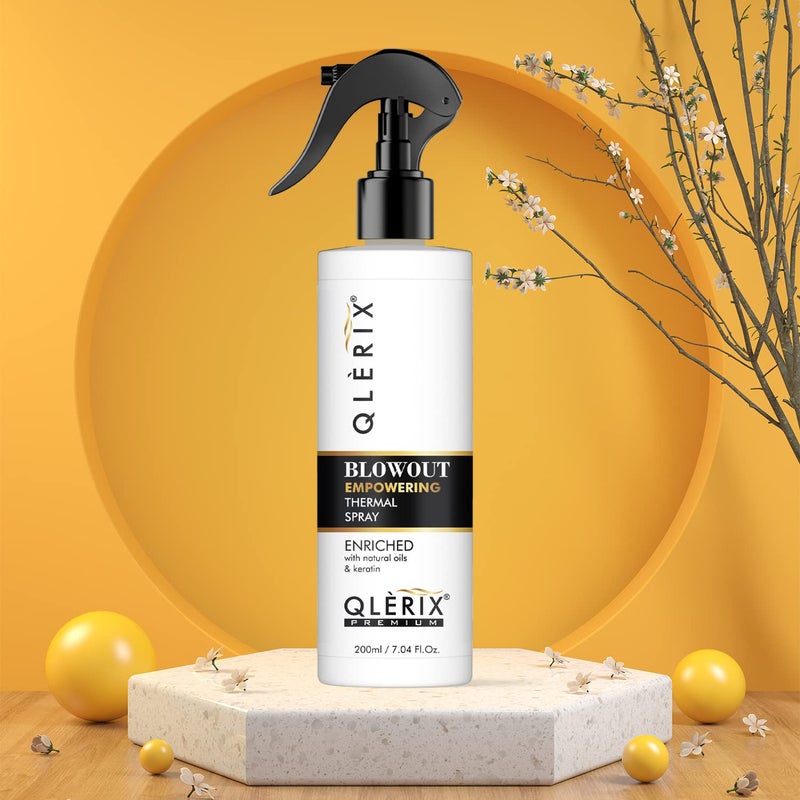 QLERIX Premium Pro Styling and Straightening Blowout Heat Protection Hair Spray No Sulfate No Parabean for men and women200 ml Pack of 1 - Image 5