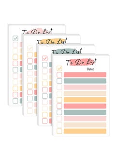 To Do List Notepad, 4 Packs 4 X 6 Inches to Do List Planner Sticky Notes, Adhesive Memo Pad Portable Daily Planner for Work Planner, Grocery List, Reminders Personal Organized (200 Sheets)