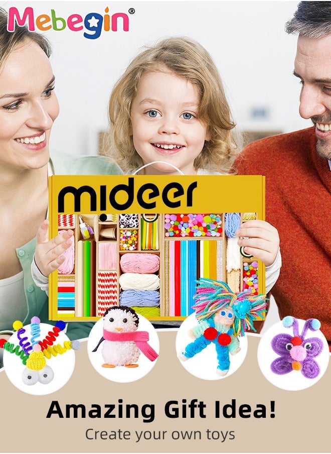 MEBEGIN 700+ PCS Pipe Cleaners Set with Rich Accessaries, Complete Craft Supplies, Multicolor Chenille Stems, DIY Arts and Crafts Projects, Premium Choice for Handmade Lovers, Ideal Gift for Kids Aged 8+  - Image 5
