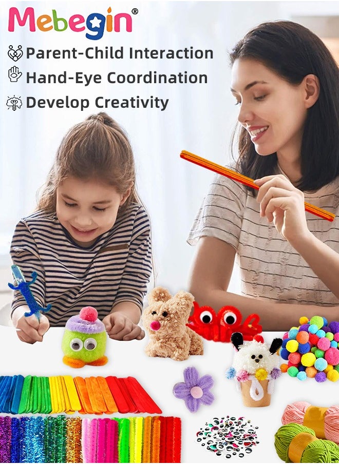 MEBEGIN 700+ PCS Pipe Cleaners Set with Rich Accessaries, Complete Craft Supplies, Multicolor Chenille Stems, DIY Arts and Crafts Projects, Premium Choice for Handmade Lovers, Ideal Gift for Kids Aged 8+  - Image 4