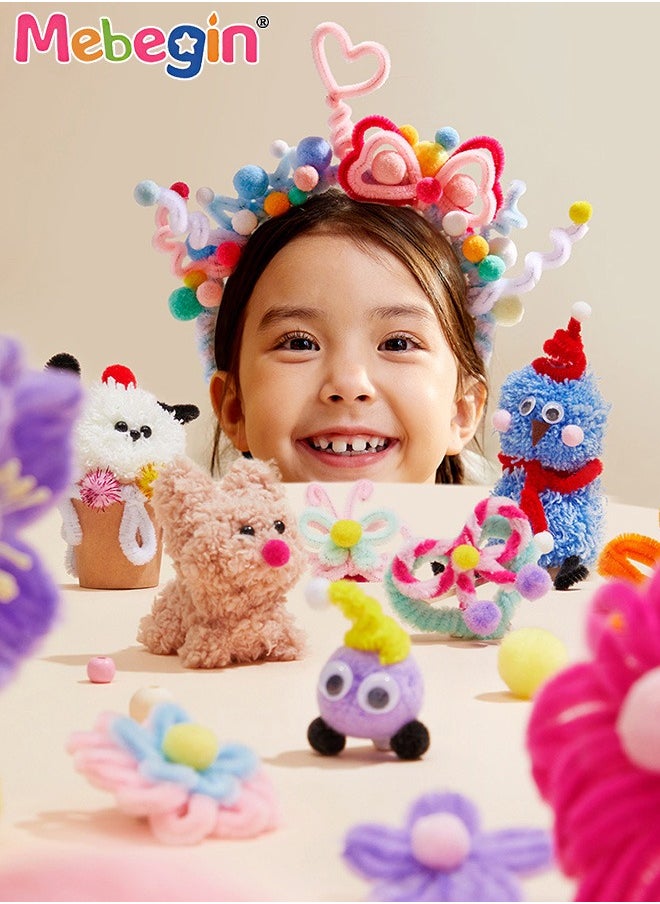 MEBEGIN 700+ PCS Pipe Cleaners Set with Rich Accessaries, Complete Craft Supplies, Multicolor Chenille Stems, DIY Arts and Crafts Projects, Premium Choice for Handmade Lovers, Ideal Gift for Kids Aged 8+  - Image 2