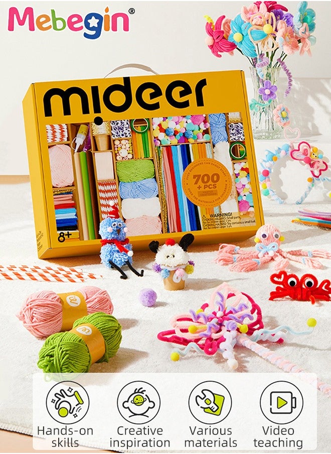 MEBEGIN 700+ PCS Pipe Cleaners Set with Rich Accessaries, Complete Craft Supplies, Multicolor Chenille Stems, DIY Arts and Crafts Projects, Premium Choice for Handmade Lovers, Ideal Gift for Kids Aged 8+  - Image 3