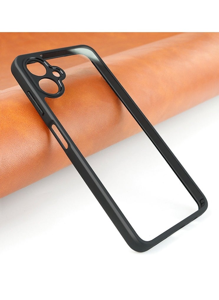ماركة غير محددة - جراب حمايه شفاف مضاد للاصفرار ومقاوم للصدمات متوافق مع  Samsung Galaxy A06 (اسود) - Image 1