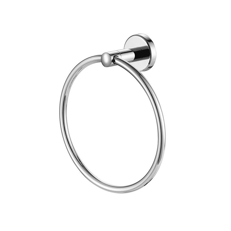JQK Chrome Towel Ring, 304 Stainless Steel Hand Towel Holder for Bathroom, Polished Finish Wall Mount, TR130-CH - Image 1