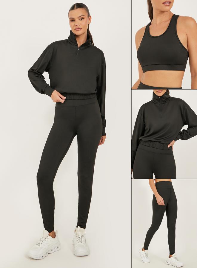 ستايلي اكتيف طقم ستايلي أسود رياضي - Image 1