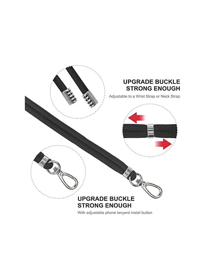 Green Tiger Phone Lanyard, Universal Cell Phone Lanyards Crossbody Neck Strap Phone Charms, 2 Phone Crossbody Lanyard, 2 Wrist Phone Strap and 2 Connectors (Black) - Image 5