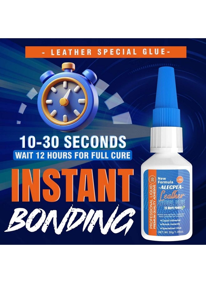 ALECPEA - 30G Special Glue For Leather, Leather Repair Glue, High Strength, Flexible Adhesive W/Permanent Bonding For Craft Or Repair For Leather Jackets, Sofa, Handbags, Shoes, Wallets - Image 1