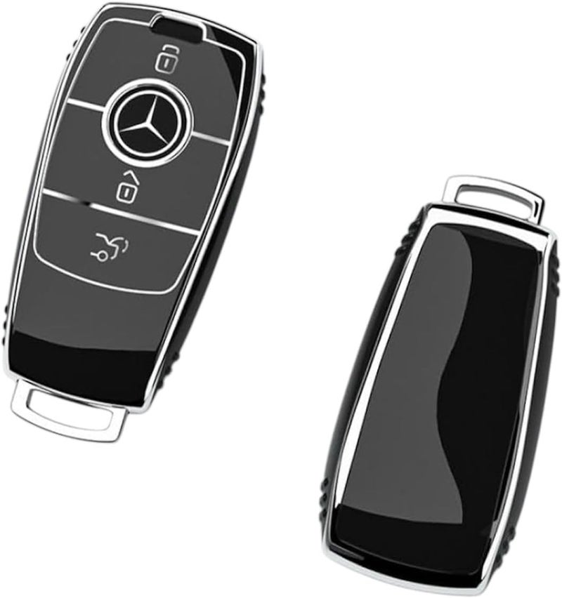 غطاء مفتاح ذكي لسيارة مرسيدس بنز C-E-S W205 - أسود - Image 1