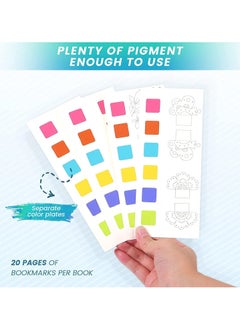 MiDeer Pocket Watercolor Painting Book with Brushesn Pocket Watercolor Drawing Book Watercolor Paint Bookmark Magic Water Coloring Books for Kids School Improve Your Child's Creativity & Concentration  - Image 2