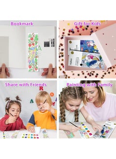 MiDeer Pocket Watercolor Painting Book with Brushesn Pocket Watercolor Drawing Book Watercolor Paint Bookmark Magic Water Coloring Books for Kids School Improve Your Child's Creativity & Concentration  - Image 5