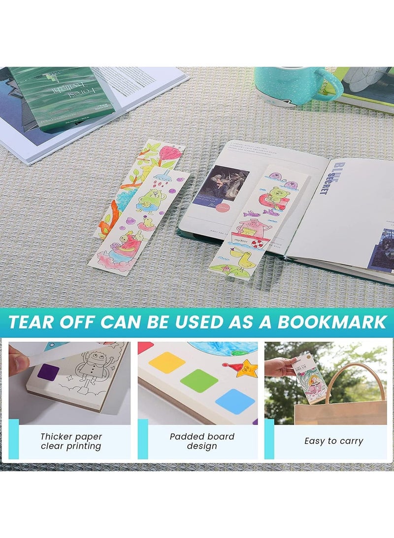 MiDeer Pocket Watercolor Painting Book with Brushesn Pocket Watercolor Drawing Book Watercolor Paint Bookmark Magic Water Coloring Books for Kids School Improve Your Child's Creativity & Concentration - Image 4