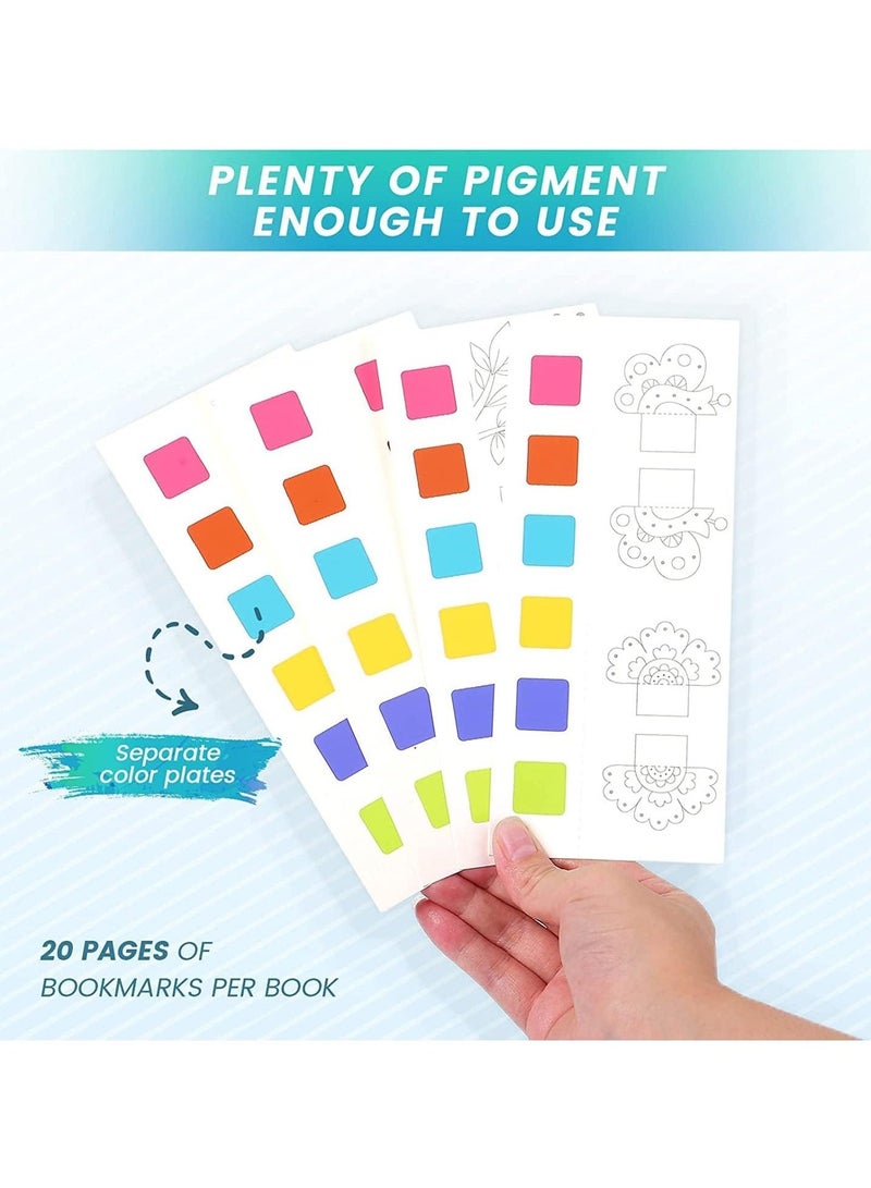 MiDeer Pocket Watercolor Painting Book with Brushesn Pocket Watercolor Drawing Book Watercolor Paint Bookmark Magic Water Coloring Books for Kids School Improve Your Child's Creativity & Concentration - Image 3
