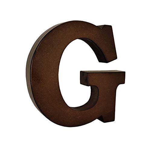SMARTCAREWOOD حرف G من الخشب الذكي - حروف إنجليزية كبيرة مقطوعة للأعمال الفنية والحرفية (G_بني_15x2.5 سم) - Image 2