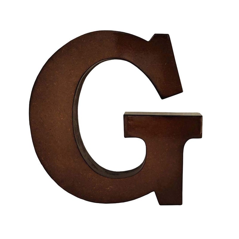 SMARTCAREWOOD حرف G من الخشب الذكي - حروف إنجليزية كبيرة مقطوعة للأعمال الفنية والحرفية (G_بني_15x2.5 سم) - Image 4