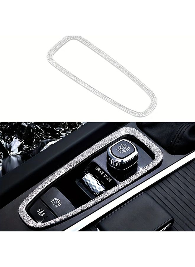 Alloy Crystal Decorative Cover Button for Car Electronic Hand Brake and One Key Start Stop - Image 1