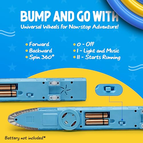 Gooyo GY-388-72 Concept Transparent 3D Gear Toy Train with Musical Sound & Flash Light Effect | Bump and Go Action | Musical Toy Train for Kids | Multicolor | 3xAA Battery (Not Included) - Image 3