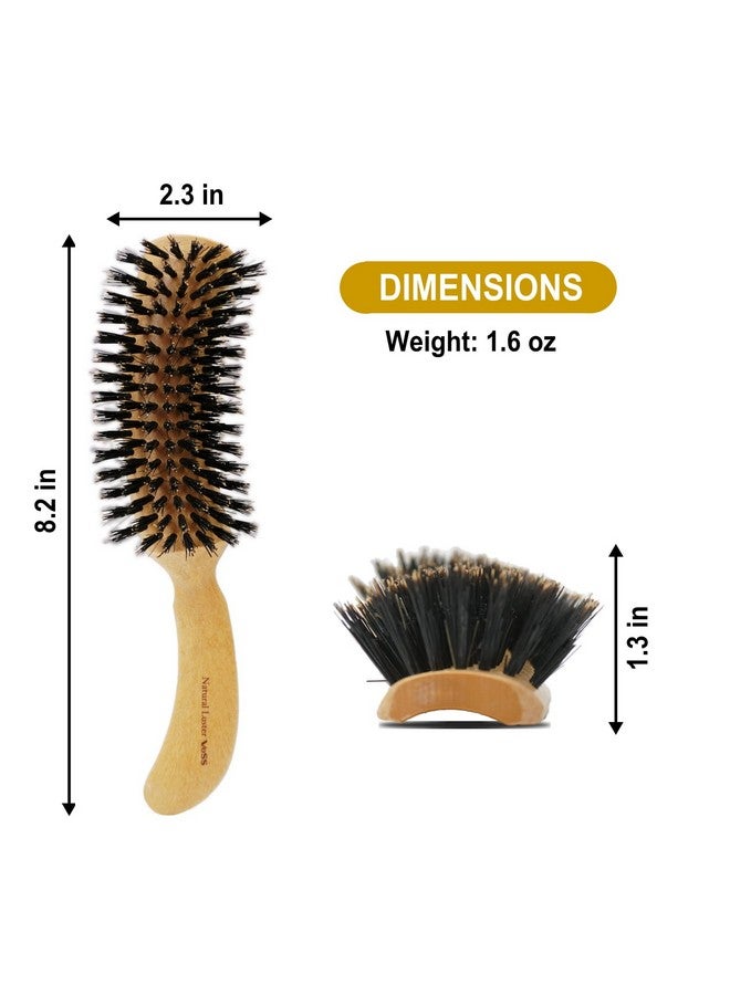 VESS Natural Luster 100% Boar Bristle Hair Brush S Type Brushing Brush Nl1400 Made In Japan - Image 2