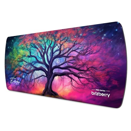 ARTBRIZ® Brizberry Extended Mouse Pad, Desk Mat, 740mm x 310mm x 3mm Large Printed Premium Anti Skid Rubber Base for Desktop Laptop Keyboard (DM Design 8) - Image 1