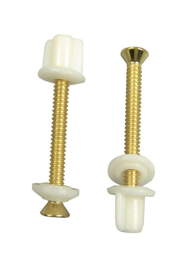 Wideskall® Universal Brass Plated Toilet Seat Hinge Bolts Screw and Nut